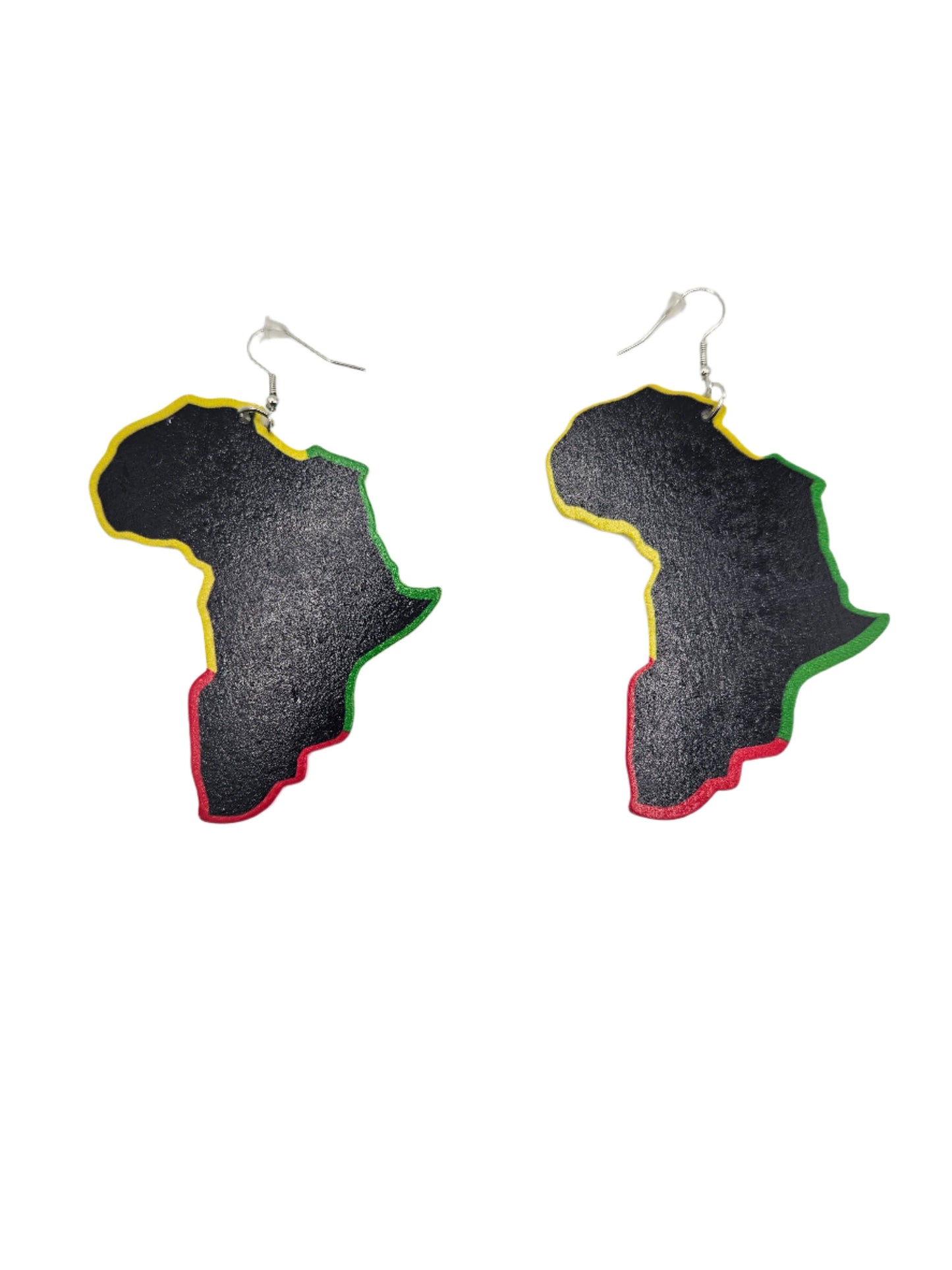 Africa Map with Rasta Trim Earrings
