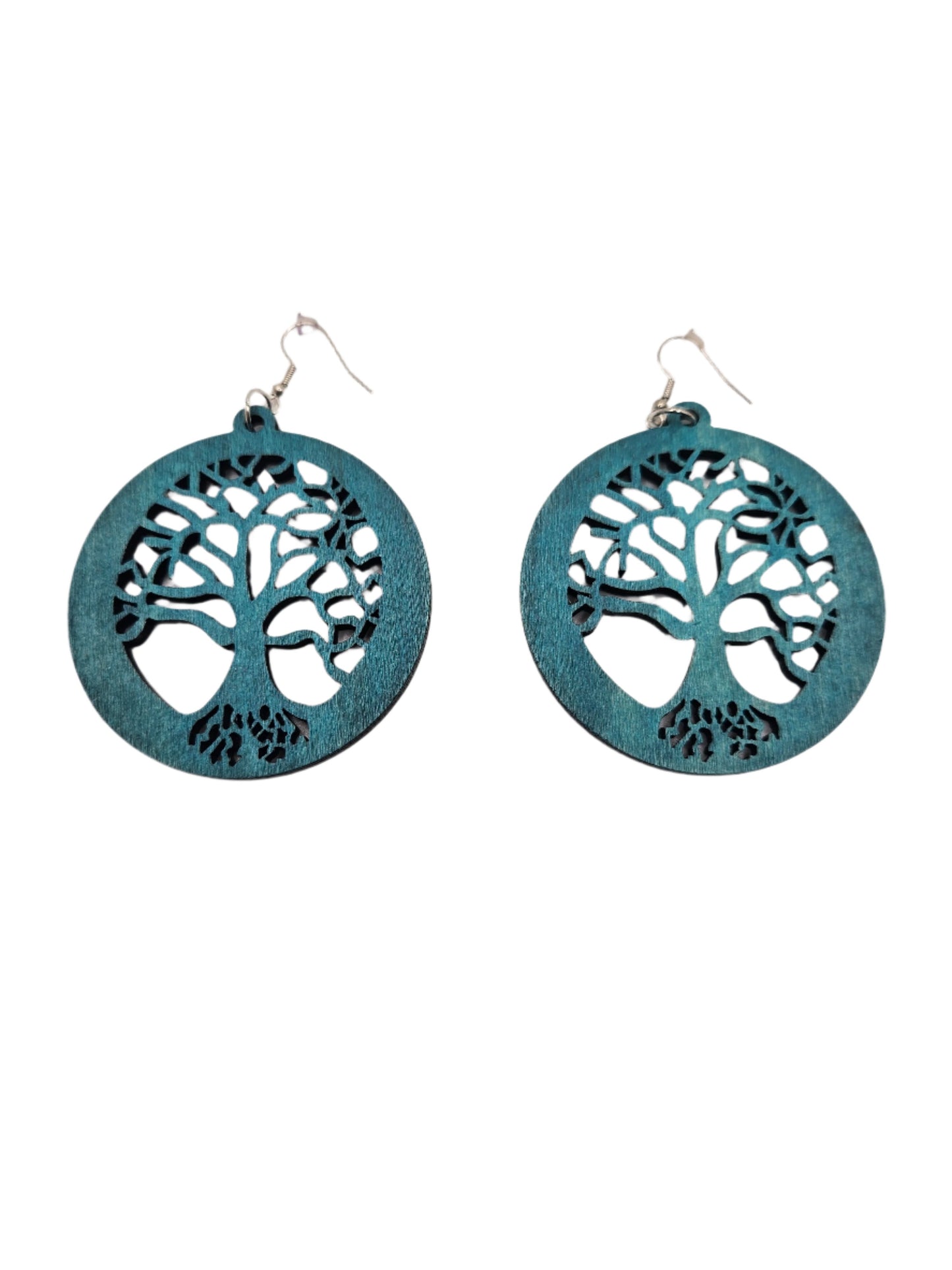 Tree of Life Earrings | Green Wood