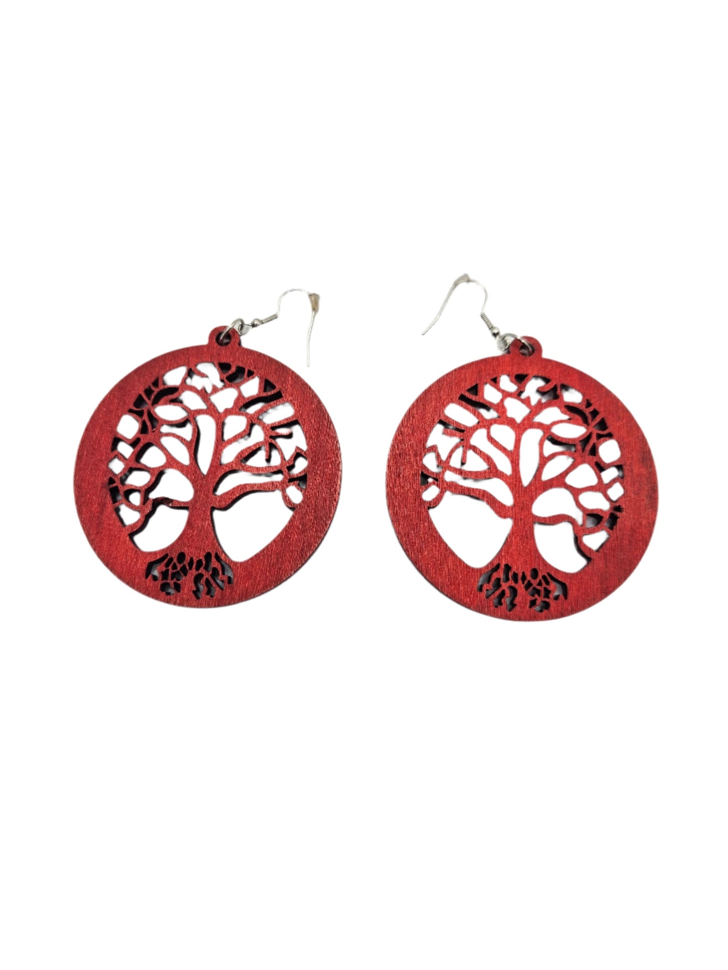 Tree of Life Earrings | Red Wood